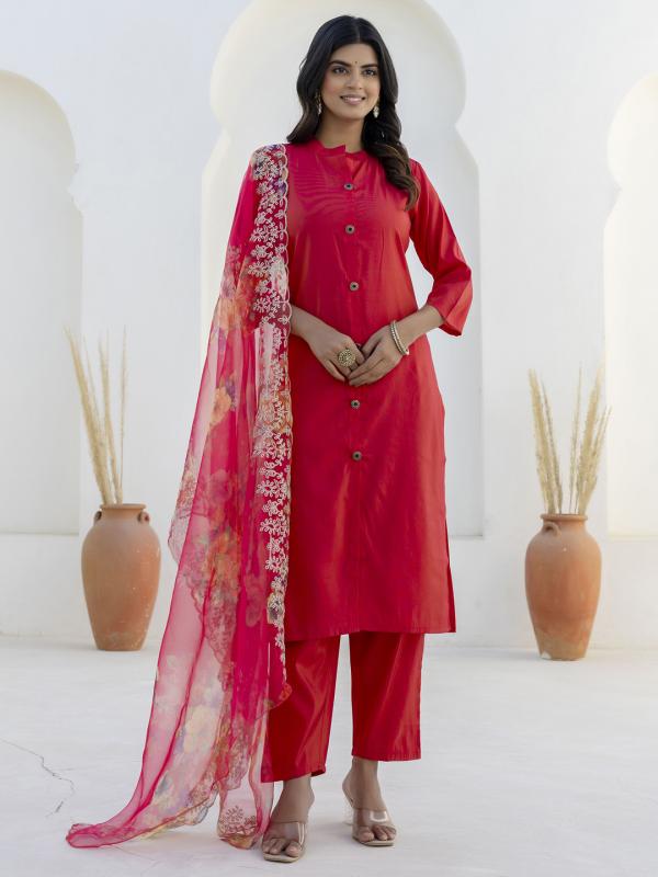 VP 9710 R Silk Blend Women Ethnic Suit Sets